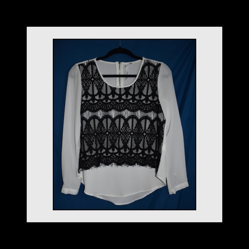 NY Collection Petite Ivory Blouse